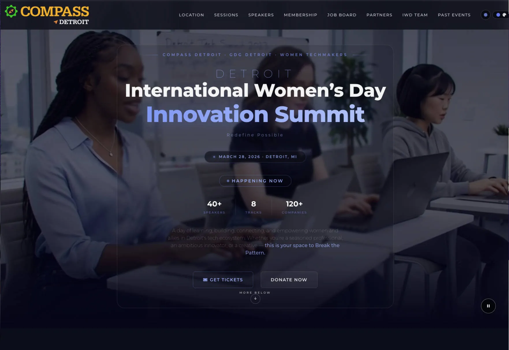 Screenshot of the iwdsummit.com website